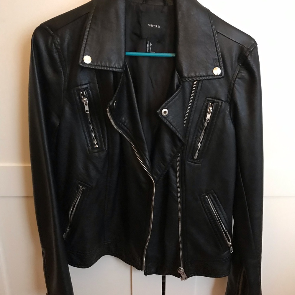 Black leather jacket